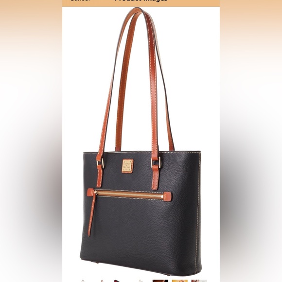 Dooney & Bourke Black and Brown Leather Tote like new